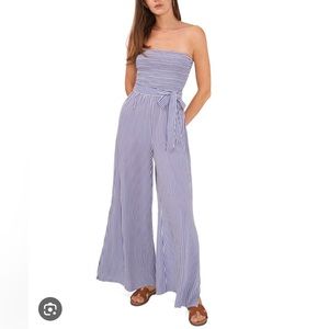 NWOT 1. State Striped Cover Up Jumpsuit